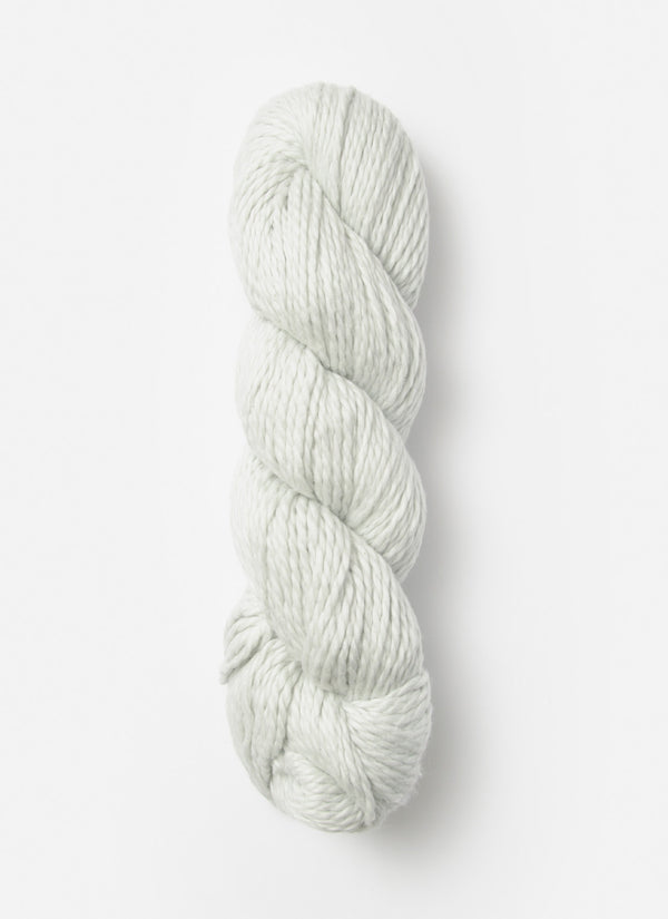 Blue Sky Alpacas Worsted Organic Cotton yarn in solid blue sky color, showcasing soft, smooth fiber texture.