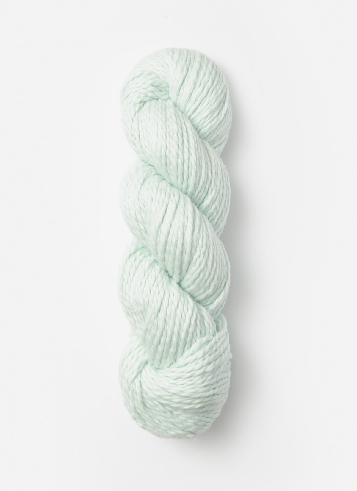 Blue Sky Alpacas Worsted Organic Cotton yarn in solid blue sky color, showcasing soft, smooth cotton fibers for knitting or crochet projects.