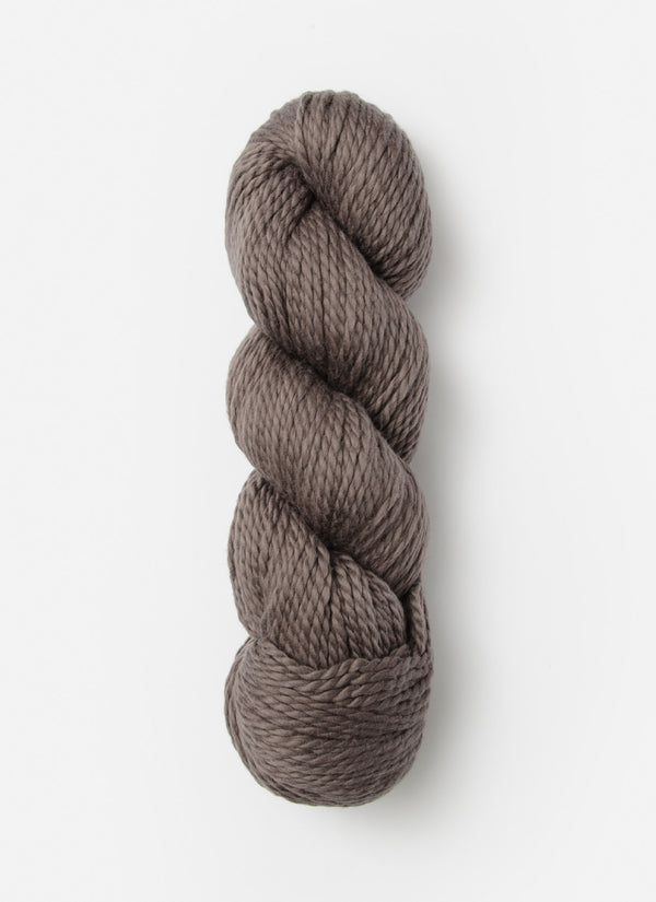 Blue Sky Alpacas Worsted Organic Cotton yarn in solid blue sky color, showing the soft, smooth spun fiber close-up.