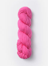 Blue Sky Alpacas Worsted Organic Cotton in solid blue sky color, showing soft, smooth yarn strands and fiber texture.