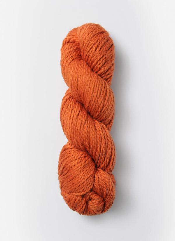 Blue Sky Alpacas Worsted Organic Cotton yarn in solid blue sky color, showcasing soft, smooth wool fibers.