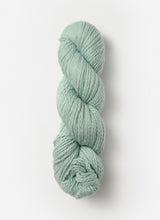 Blue Sky Alpacas Worsted Organic Cotton yarn in solid blue sky color, showcasing soft, smooth fiber texture and vibrant hue.