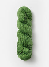 Blue Sky Alpacas Worsted Organic Cotton in solid blue sky color, showing soft, smooth yarn spun for knitting and crochet projects.