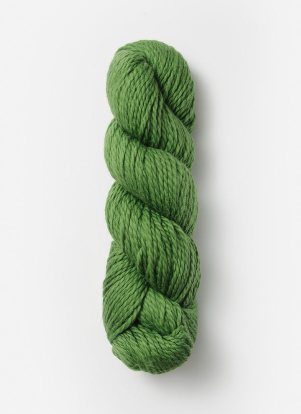 Blue Sky Alpacas Worsted Organic Cotton in solid blue sky color, showing soft, smooth yarn spun for knitting and crochet projects.