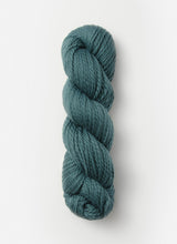 Blue Sky Alpacas Worsted Organic Cotton in solid blue sky color, showcasing soft, smooth yarn for knitting or crochet projects.