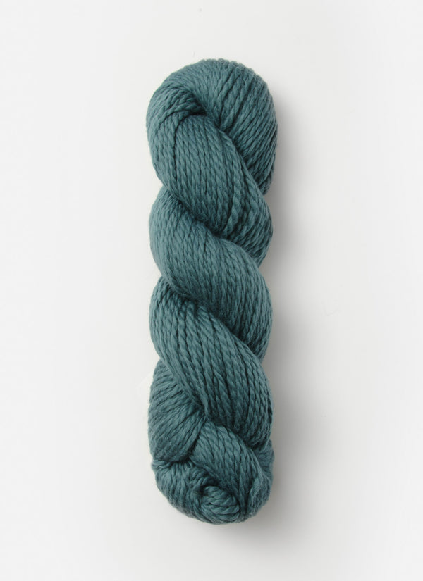 Blue Sky Alpacas Worsted Organic Cotton in solid blue sky color, showcasing soft, smooth yarn for knitting or crochet projects.