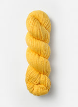 Blue Sky Alpacas Worsted Organic Cotton yarn in solid blue sky color, showcasing soft, spun cotton fibers for knitting and crochet projects.