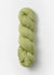 Blue Sky Alpacas Worsted Organic Cotton yarn in solid blue sky color, showing the soft, smooth twisted fibers.