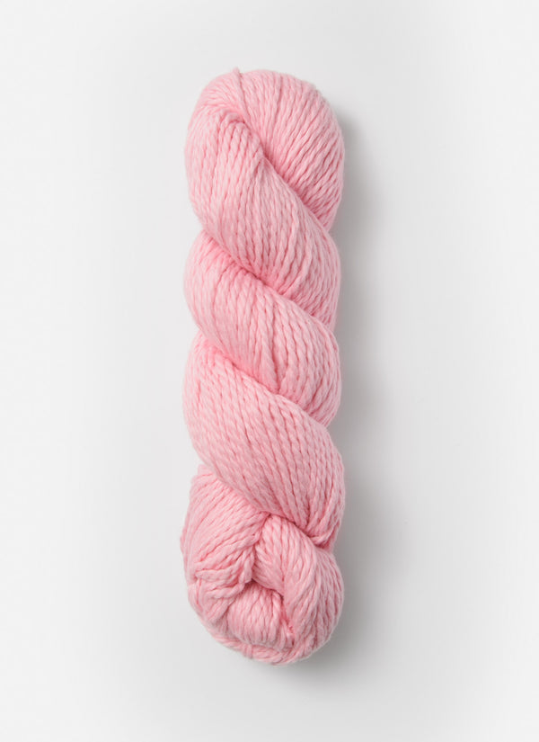 Blue Sky Alpacas Worsted Organic Cotton yarn in solid blue sky color, showcasing soft, smooth spun fibers.