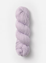 Blue Sky Alpacas Worsted Organic Cotton yarn in solid blue sky color, showing the soft, smooth spun fiber.