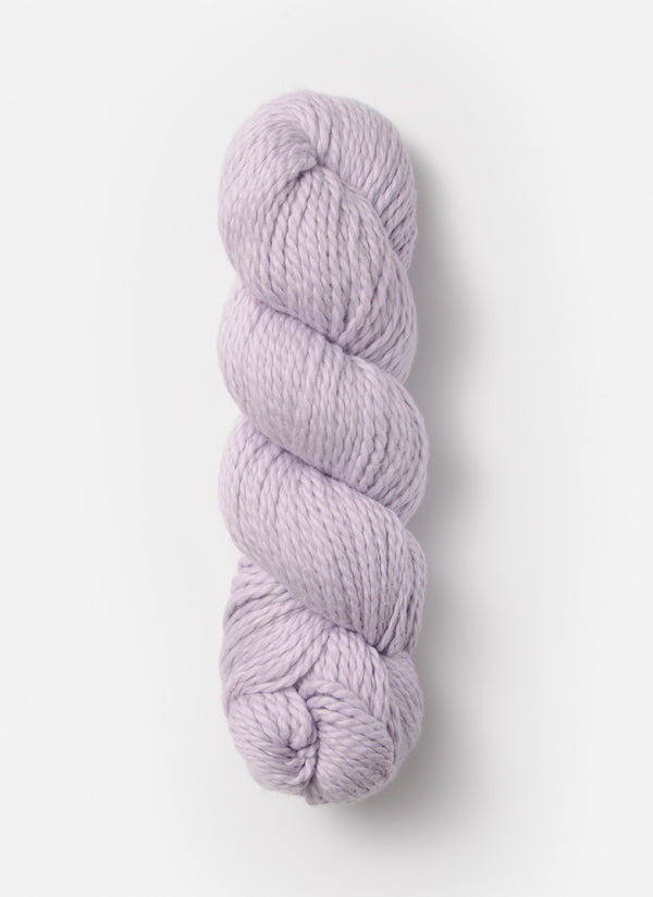 Blue Sky Alpacas Worsted Organic Cotton yarn in solid blue sky color, showing the soft, smooth spun fiber.