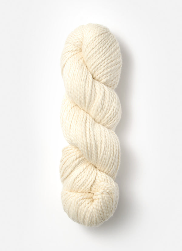 Blue Sky Alpacas Worsted Organic Cotton in solid blue, showing soft, thick yarn suitable for knitting or crochet projects.