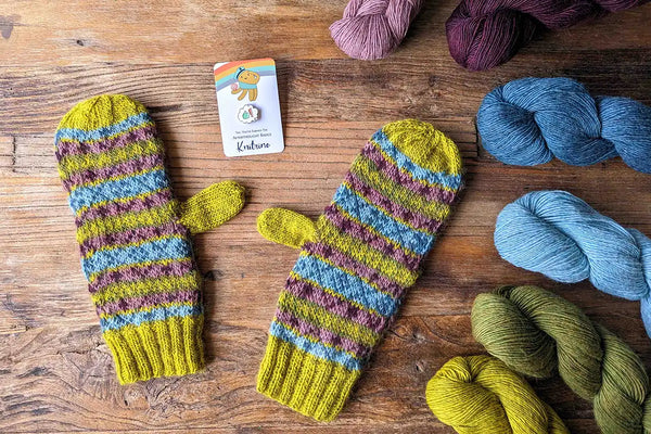 Blue Sky Fibers | Woolstok Light | Goldie Mitts Kit Featuring Knitrino