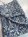 Della Q vintage blue double point knitting needle case with compartments for organizing knitting needles and accessories.