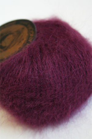 Galler Yarn Belangor French Angora angora yarn ball with soft, fluffy fibers in natural cream color.