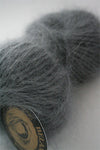 Close-up of Galler Yarn Belangor French Angora yarn in Charbon color, showcasing soft, fluffy angora fibers and rich texture.