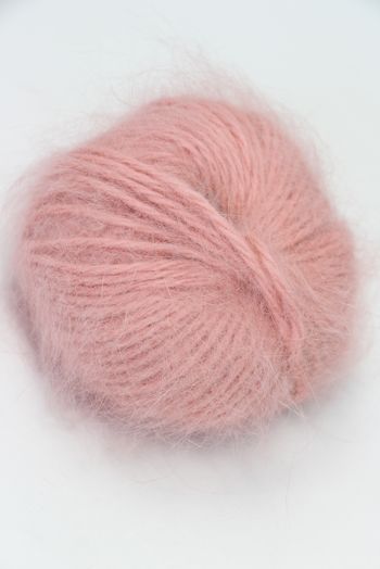 Soft yellow Belangor French Angora yarn by Galler Yarn, showcasing the fluffy, luxurious fiber texture.
