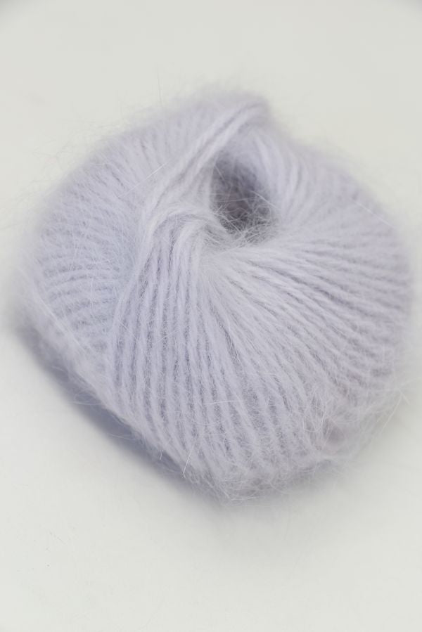 Soft Belangor French Angora yarn by Galler Yarn, showcasing delicate, fluffy angora fibers in a natural, luxurious texture.