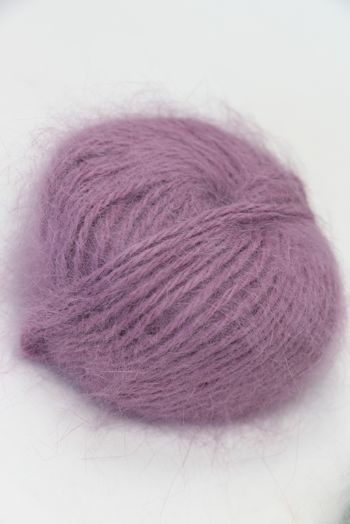 Galler Yarn Belangor French Angora yarn in rich aubergine color, showcasing soft, luxurious angora fibers.