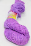 Jade Sapphire Sylph linen and cashmere yarn in periwinkle pink, showing soft texture and vibrant color for knitting or crocheting.