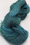 Jade Sapphire Sylph linen and cashmere yarn skein showcasing soft, lightweight blend in natural beige with subtle texture.