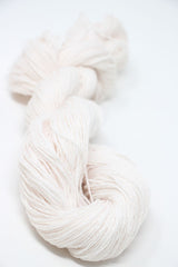 Jade Sapphire Sylph linen and cashmere yarn in shell color, showcasing soft, lightweight fibers ideal for delicate knitting projects.