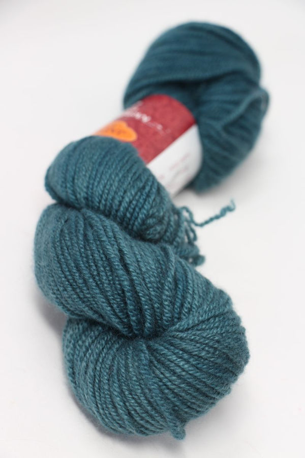Jade Sapphire Zageo 6 Ply Cashmere yarn in Blue Spruce color, showcasing soft, luxurious cashmere fibers for knitting or crochet projects.