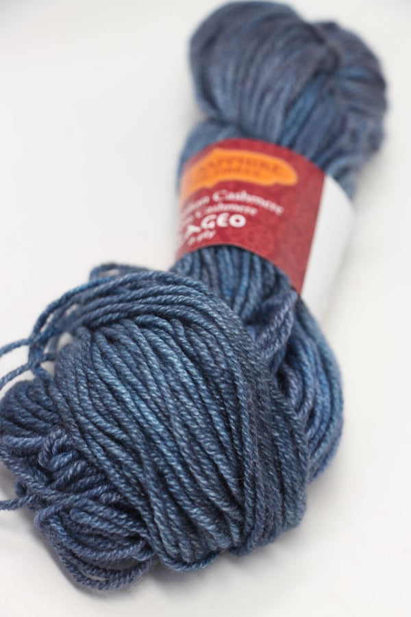 Jade Sapphire Zageo 6 Ply Cashmere yarn in blue stone, soft and luxurious natural cashmere fiber suitable for knitting and crafting.