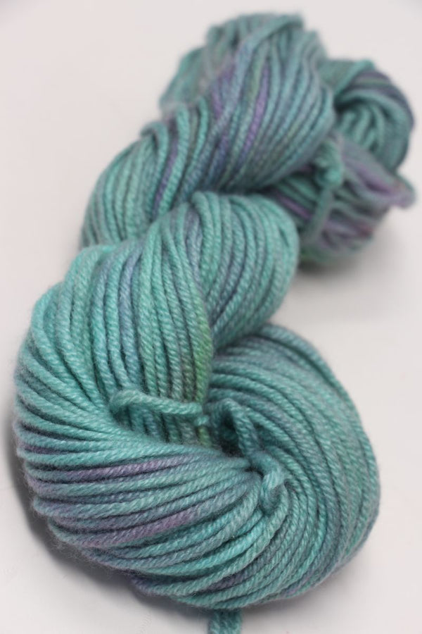 Jade Sapphire Zageo 6 Ply Cashmere yarn in seaglass green, showcasing soft, luxurious cashmere fibers on a neutral background.