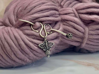 Filagree Monarch Charm Shawl Pin (SP85-CRM3)