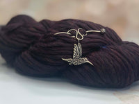 Filagree Hummingbird Charm Shawl Pin (SP85-CRM4)