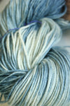 Madelinetosh Tosh DK yarn in whitewash, showing soft, smooth spun wool with subtle color variations, ideal for knitting projects.