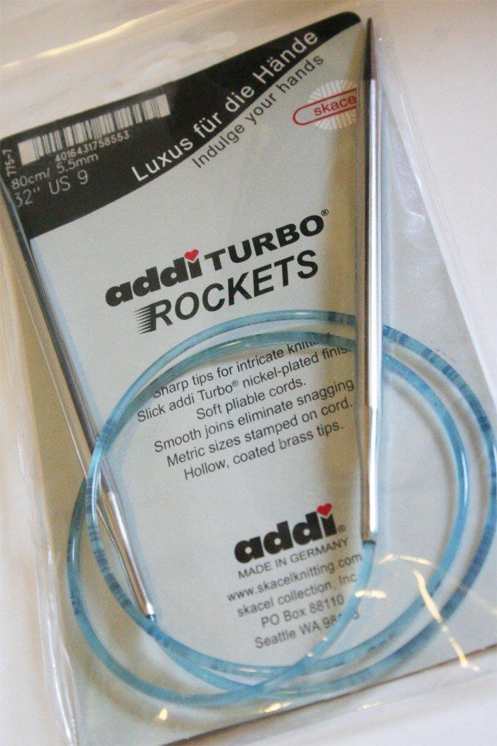 Addi Turbo Rocket Circular Knitting Needles - Size 8, 24 Length