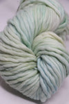 Malabrigo Rasta merino wool yarn in cucumber green, thick and soft yarn perfect for cozy knitting projects.