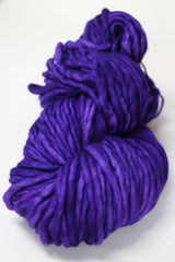 Malabrigo Rasta Merino Wool Yarn in Jacintho color, showcasing thick, soft, hand-dyed yarn for knitting or crochet projects.