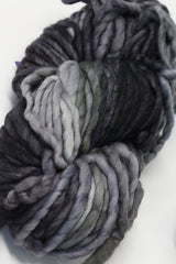 Malabrigo Rasta Merino Wool Yarn in Plomo color, showcasing thick, soft, hand-dyed yarn perfect for cozy knitting projects.