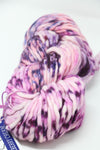 Malabrigo Rasta Merino Wool Yarn in Blueberry Cream color, showing thick, soft, hand-dyed yarn for knitting and crochet projects.