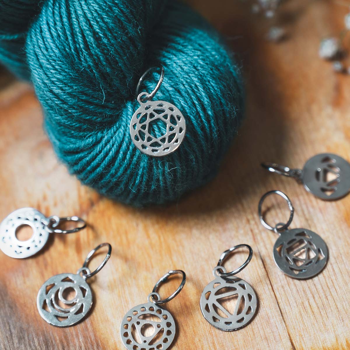 Knitters Pride - Mindful Collection - Sterling Chakra Stitch Markers