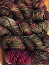 Marooned Zen Yarn Garden Serenity 20 fingering weight yarn, soft and vibrant hand-dyed fiber for knitting and crochet projects.