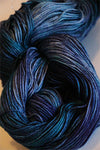 Fingering weight yarn by Zen Yarn Garden in Serenity 20 colorway, showing soft pastel shades and smooth texture.