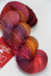 Fingering weight yarn from Zen Yarn Garden's Serenity 20 collection in a soft, variegated colorway, displayed in a close-up shot.
