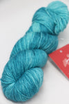 Fingering weight yarn from Zen Yarn Garden's Serenity 20 collection, featuring soft, variegated mint green and gray tones.