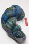 Fingering weight yarn from Zen Yarn Garden's Serenity 20 collection in a soft lake mist colorway, displayed in close-up.