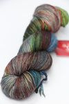 Fingering weight yarn from Zen Yarn Garden's Serenity 20 collection in Sienna color, showcasing soft, textured fibers.